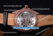 Corum Bubble Skeleton Miyota 9015 Asia 3001 Automatic Brown PVD Case with Skeleton Dial and Brown Rubber Strap