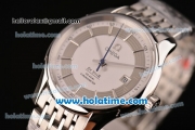 Omega De Ville Hour Vision Swiss ETA 2836 Automatic Steel Case and Strap with White Dial