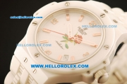 Hublot Big Bang Swiss ETA Quartz Full White Ceramic with White Dial-Ladies'