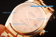 Rolex Datejust Automatic Movement Full Rose Gold with ETA Case and Arabic Numerals