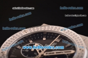 Hublot Classic Fusion Chronograph Miyota Quartz Diamond Bezel with Grey Dial - 7750 Coating