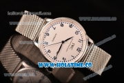 IWC Portugieser Asia 2813 Automatic Full Steel with White Dial and Blue Arabic Numeral Markers