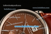 A.Lange&Sohne Saxonia Miyota Quartz Steel Case with Silver Stick Markers and Brown Dial