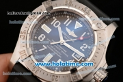 Breitling Avenger Seawolf Swiss ETA 2836 Automatic Steel Case with White Arabic Numeral Markers Grey Dial and Black Rubber Strap