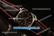Bell&Ross BR 03-92 AAERO GT Asia Automatic Steel Case with Skeleton Dial Steel Bezel and Black Leather Strap - (AAAF)