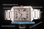 Cartier Tank Anglaise Miyota 9015 Automatic Steel Case/Bracelet with Silver Dial and Roman Numeral Markers