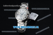 Cartier Ballon Bleu De Citizen Automatic Steel Case White Dial Roman Numeral Markers and Steel Bracelet