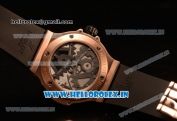 Hublot Big Bang Tourbillon Movement PVD Case Ceramic Bezel with Black Dial and Black Rubber Strap