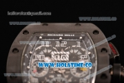 Richard Mille RM 011 Felipe Massa Flyback Chronograph Swiss Valjoux 7750 Automatic Carbon Fiber Case with Skeleton Dial and Black Inner Bezel - 1:1 Original