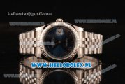 Rolex Datejust Clone Rolex 3135 Automatic Steel Case with Blue Dial and Roman Numeral Markers Steel Bracelet