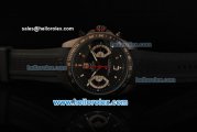 Tag Heuer Grand Carrera Calibre 17 Working Chronograph Full PVD Case with Black Dial and Rubber Strap