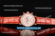IWC Portofino Chrono Swiss Valjoux 7750 Automatic Rose Gold Case with White Dial and Rose Gold Stick Markers