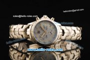 Tag Heuer Link Chronograph Quartz Movement Full Steel with Blue MOP Dial and Diamond Markers