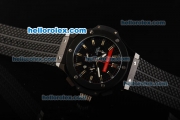 Hublot Big Bang King Luna Rossa Chronograph Miyota Quartz Movement PVD Case with Black Dial and Stick Markers