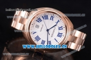 Cartier Cle de Cartier Asia ST16 Automatic Rose Gold Case/Bracelet Roman Markers and White Dial