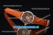 Audemars Piguet Jules Audemars Skeleton Tourbillon Asia ST25 Automatic Rose Gold Case Rose Gold Dial Roman Numeral Markers and Brown Leather Strap