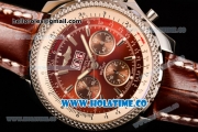 Breitling Bentley 6.75 Speed Chrono Swiss Valjoux 7750 Automatic Steel Case with Brown Dial and Stick Markers (GF)