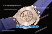 Audemars Piguet Royal Oak Offshore Chrono Clone AP Calibre 3126 Automatic Steel Case with Blue Dial Stick Markers and PVD Bezel (EF)