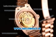 Rolex Datejust Swiss ETA 2671 Automatic Rose Gold Case with Pink Dial Roman Numeral Markers and Rose Gold Bracelet (BP)