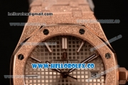 Audemars Piguet Royal Oak 41MM Clone AP Calibre 3120 Automatic Rose Gold Case with Gray Dial and Rose Gold Bracelet - (EF)