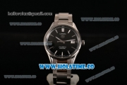 Tag Heuer Carrera Calibre 5 Automatic Swiss ETA 2824 Automatic Full Steel with Black Dial and Stick Markers