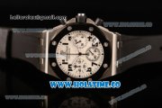 Audemars Piguet Royal Oak Offshore Miyota OS20 Quartz Steel Case with White Dial and Black Arabic Numeral Markers - PVD Bezel (EF)