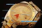 Rolex Datejust II Swiss ETA 2836 Automatic Full Steel with Yellow Gold Bezel and Gold Dial-Stick Markers