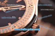 Hublot Classic Fusion Automatic Rose Gold Case with Diamond Bezel - Black Dial and Black Rubber Strap - ETA Coating