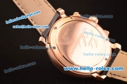 Audemars Piguet Jules Audemars Chronograph Miyota OS20 Quartz Rose Gold Case with Black Dial and Rose Gold Arabic Numeral Hour Markers