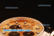 Rolex Daytona II Chronograph Swiss Valjoux 7750 Automatic Movement Full Rose Gold with Orange Dial and White Markers