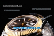 Rolex Datejust II Asia 2813 Automatic Two Tone Case/Bracelet with Stick Markers and Grey Dial (BP)