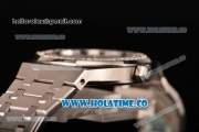 Audemars Piguet Royal Oak 33MM Miyota Quartz Steel Case/Bracelet with White Dial Stick Markers and Diamonds Bezel (EF)