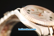 Rolex Datejust Automatic Movement ETA Coating Case with White Dial and Two Tone Strap-36mm