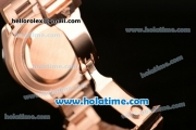 Rolex Daytona Chrono Swiss Valjoux 7750 Automatic Rose Gold Case with Stick Markers White Dial and Black Ceramic Bezel