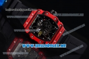 Richard Mille RM 35-01 RAFA Miyota 9015 Automatic PVD Case with Skeleton Dial and Dot Markers Black Rubber Strap