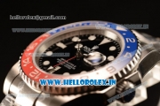 Rolex GMT-Master II Swiss ETA 2836 Automatic Steel Case Black Dial With Dots Markers Steel Bracelet - 1:1 Original