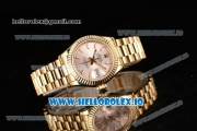 Rolex Datejust Swiss ETA 2671 Automatic Yellow Gold Case with Sliver Dial Stick Markers and Yellow Gold Bracelet (BP)