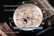Audemars Piguet Royal Oak Perpetual Calendar Asia Automatic PVD Case with White Dial and PVD Bracelet