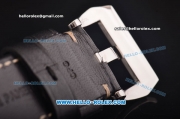 Panerai Luminor Marina PAM 00466 Swiss ETA 6497 Manual Winding Steel Case with Black Dial and Black Leather Strap