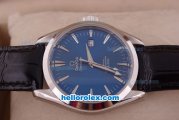 Omega Seamaster Automatic Movement with Blue Dial and Leather Strap