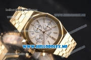 Audemars Piguet Royal Oak Miyota Quartz Yellow Gold Case/Bracelet with Silver Dial and Stick Markers