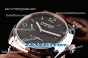 Panerai PAM388 Radiomir Black Seal 3 Days Clone P.9000 Automatic Steel Case with Brown Leahter Strap and Black Dial - 1:1 Original (Z)