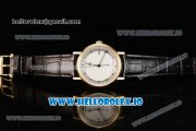 Breguet Classique Japanese Miyota 9015 Automatic Movement Yellow Gold White Dial and Roman Numeral Markers Leather Strap (FF)