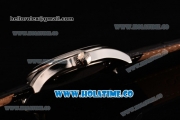 Mido Commander Miyota Quartz Steel Case with Black Leather Strap and White Dial
