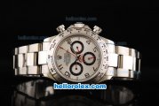 Rolex Daytona Oyster Perpetual Date Swiss Valjoux 7750 Automatic Movement Full Steel with White Dial and Numeral Markers