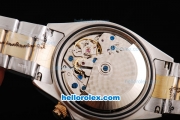 Rolex Daytona Oyster Perpetual Swiss Valjoux 7750 Automatic Movement Two Tone with White Dial and Diamond Markers