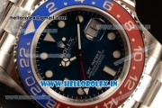 Rolex GMT-Master II Swiss ETA 2836 Automatic Steel Case Blue Dial With Dots Markers Steel Bracelet - 1:1 Original