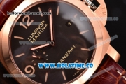 Panerai Luminor Marina 1950 3 Days PAM 393 Clone P.9000 Automatic Rose Gold Case with Black Dial and Stick/Numeral Markers - 1:1 Original (ZF)