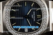 Patek Philippe Nautilus Miyota 9015 Automatic Steel Case Blue Dial With Stick Markers Steel Bracelet - 1:1 Original