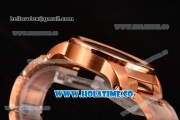 Cartier Calibre De Swiss ETA 2824 Automatic Rose Gold Case with Black Roman Numeral Markers and Rose Gold Dial